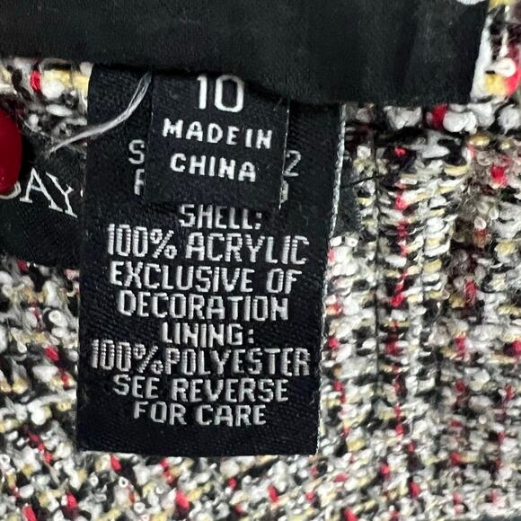 Bay Studio Reversible Blazer Jacket Womens 10 Tweed Floral Versatile Workwear - Picture 15 of 16